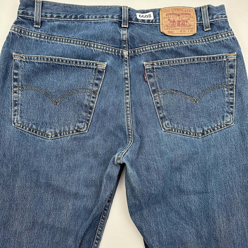 VTG Levi's 505 Jeans Men 38 Fit 37x30 Blue Straight Classic StoneWash Denim